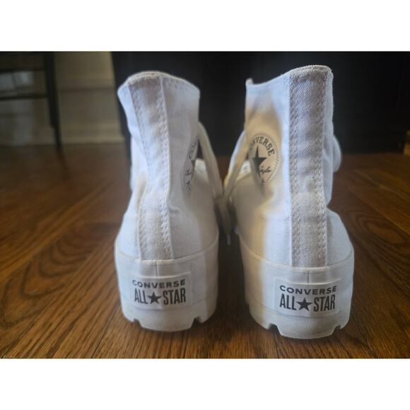 Converse Chuck Taylor All Star High White Platform Womens Sneakers Size 11 - Picture 6 of 12